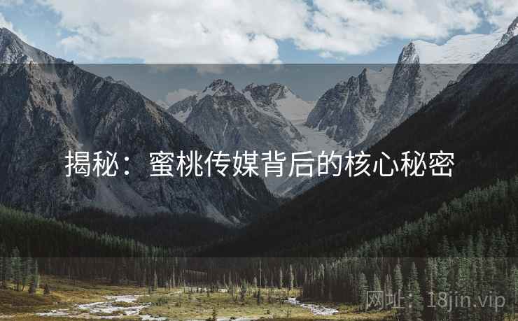 揭秘：蜜桃传媒背后的核心秘密