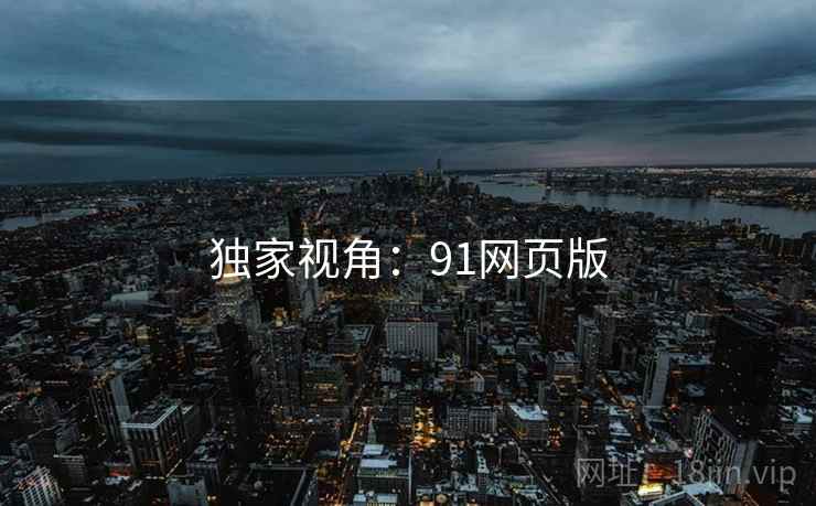 独家视角：91网页版