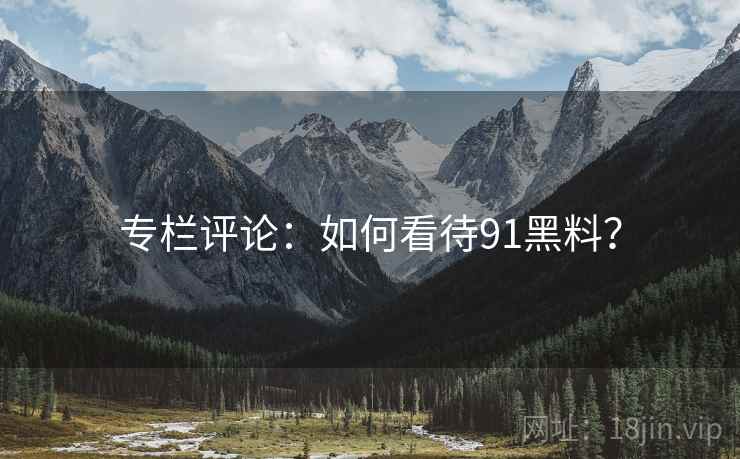 专栏评论：如何看待91黑料？