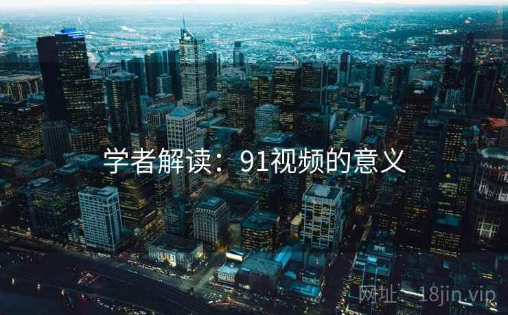 学者解读：91视频的意义